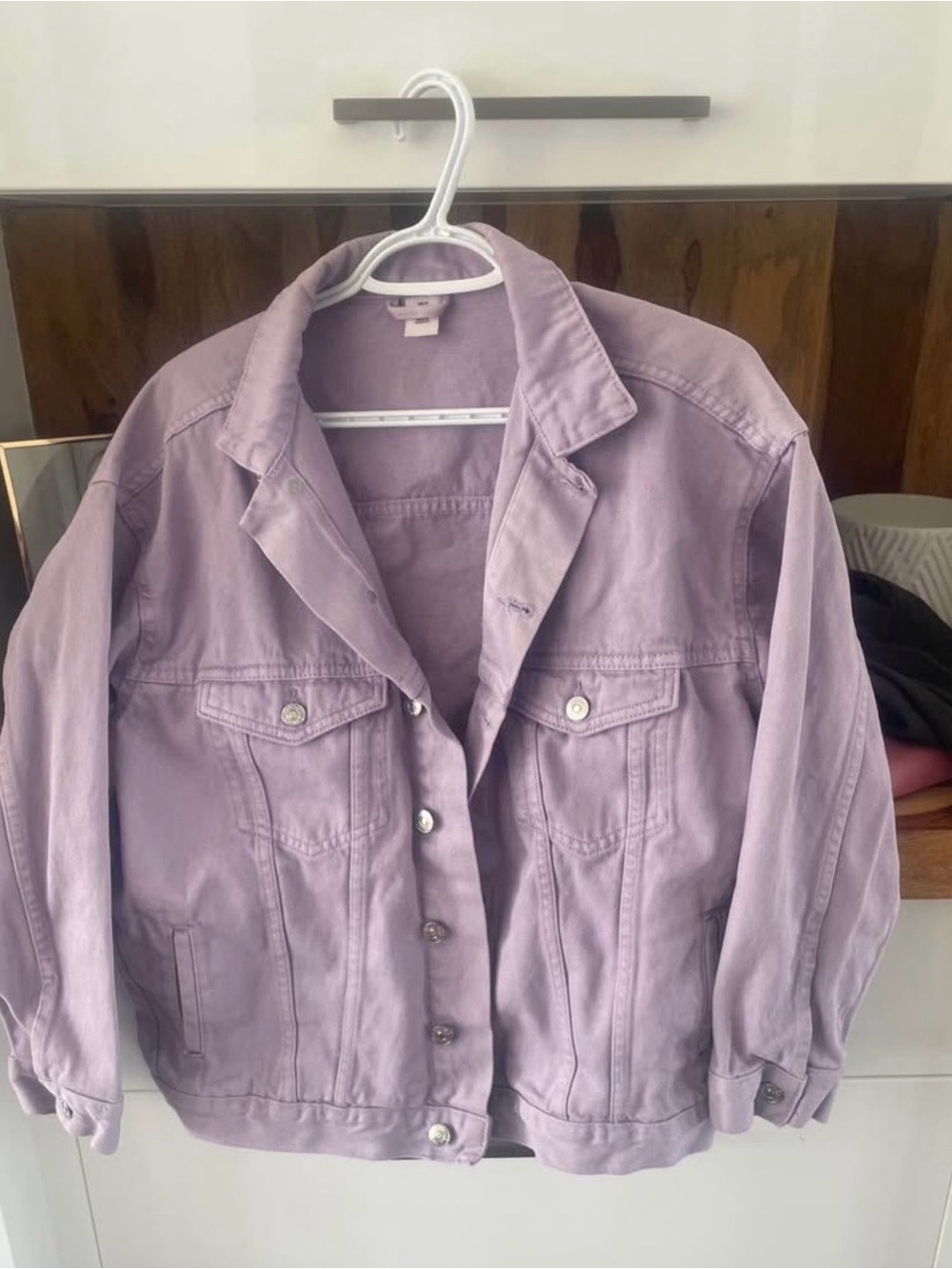 H&M Lavender Denim Trucker Jacket - xsmall